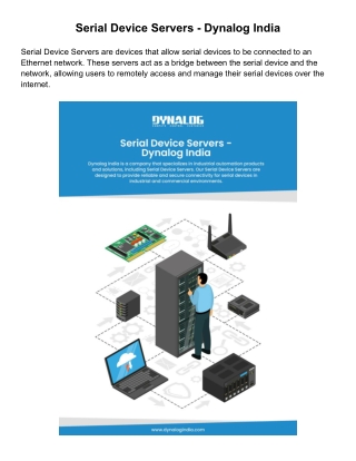 Serial Device Servers - Dynalog India