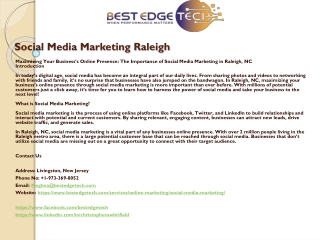 Social Media Marketing Raleigh