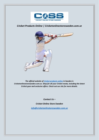 Cricket Products Online | Cricketonlinestoresweden.com.se