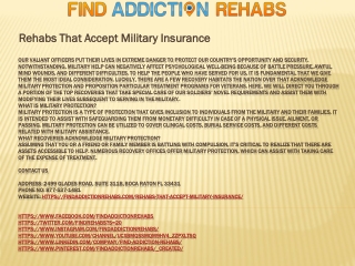 Rehabs That Accept Military Insurance