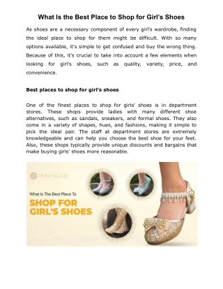 What Is the Best Place to Shop for Girl’s Shoes