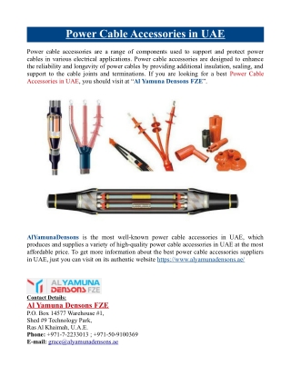 Power Cable Accessories in UAE