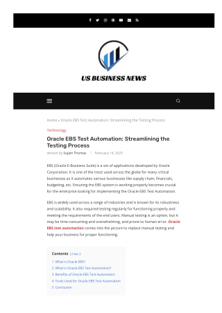 Oracle EBS Test Automation Streamlining the Testing Process