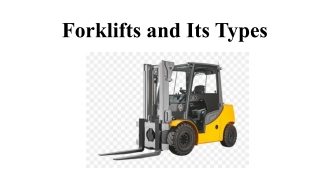 Forklifts and Its Types