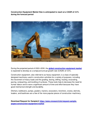 Construction Equipment Market