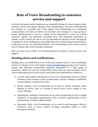 Role of Voice Broadcasting in customer service and support.docx