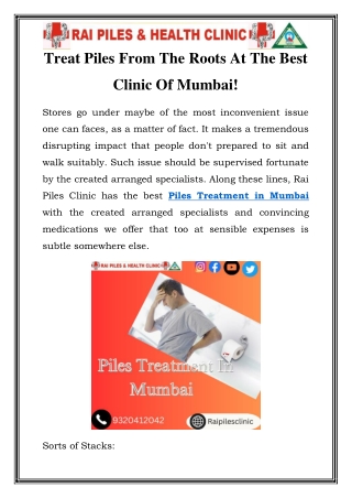 Piles Treatment in Mumbai  Call-9320412042