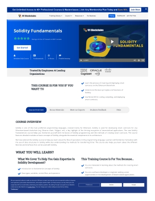 101blockchains - Solidity Fundamentals Course