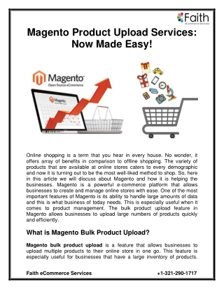 Magento Product Upload Services Now Made Easy!