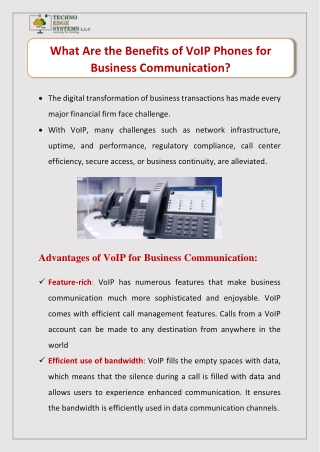 What Are the Benefits of VoIP Phones for Business Communication?