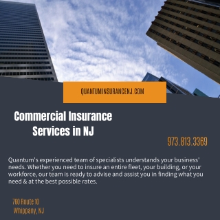 Commercial Insurance Services in NJ