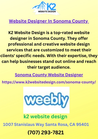 Website Designer In Sonoma County