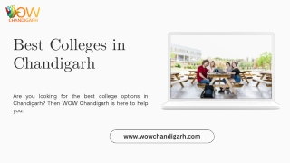 List of Best Colleges in Chandigarh | WOW Chandigarh