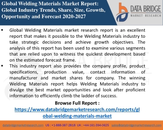 Welding Materials Market-Chemical Material