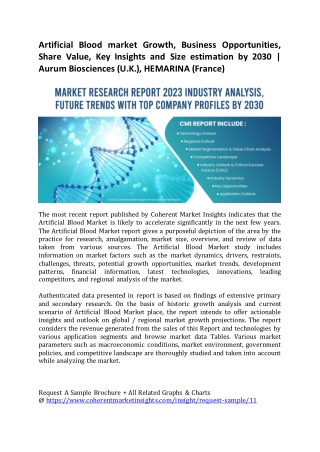Artificial Blood Market Growth