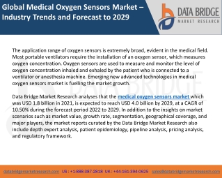 Global Medical Oxygen Sensors Market – Industry Trends and Forecast to 2029