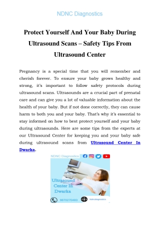 Ultrasound Center In Dwarka Call-9870270483