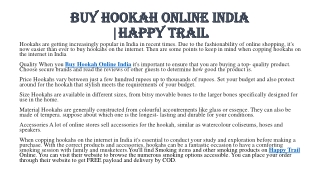 Buy Hookah Online India