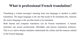 Why partner with a native and qualified French translator_