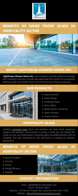 Benefits of Noise Proof Glass in Hospitality Sector