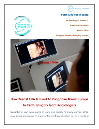 How Breast FNA Is Used To Diagnose Breast Lumps In Perth Insights From Radiologists