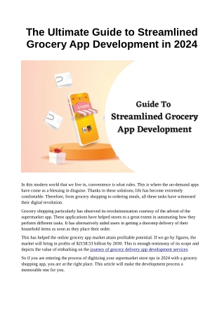 The Ultimate Guide to Streamlined Grocery App Development in 2024