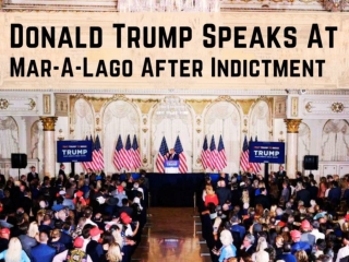 Donald Trump speaks at Mar-a-Lago after indictment