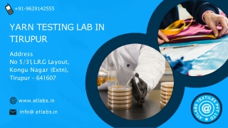 Best Yarn Testing Pvt Ltd in Tirupur