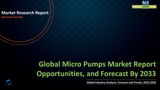 Micro Pumps Market Report Opportunities, and Forecast By 2033