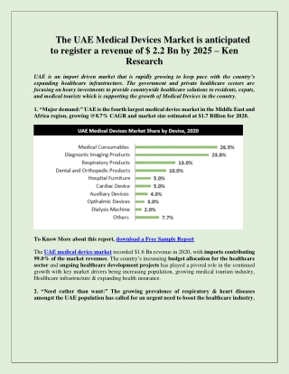 Major Players in UAE Medical Devices Market - Ken Research