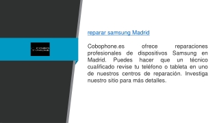 Reparar Samsung Madrid Cobophone.es