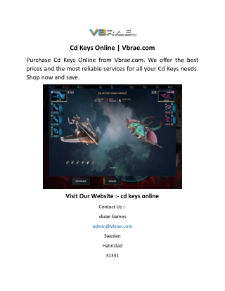Cd Keys Online  Vbrae.com