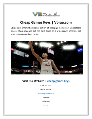 Cheap Games Keys  Vbrae.com