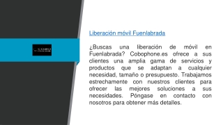 Liberación Móvil Fuenlabrada Cobophone.es