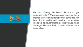 Serengeti Safari  Vivaafricatours.com