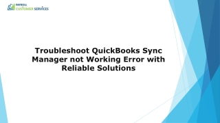 What Are the Solutions to QuickBooks Sync Manager Not Working