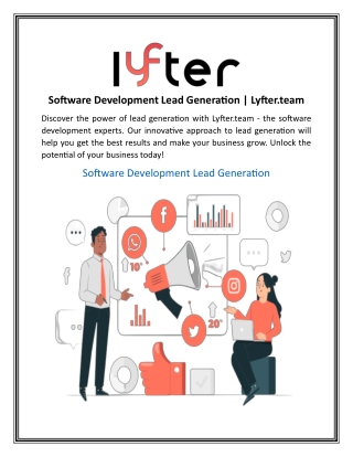 Software Development Lead Generation | Lyfter.team