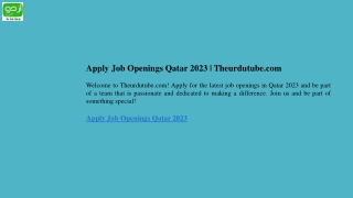 Apply Job Openings Qatar 2023  Theurdutube.com