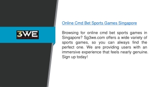 Online Cmd Bet Sports Games Singapore | Sg3we.com