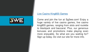 Live Casino King855 Games | Sg3we.com