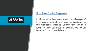 Free Point Casino Singapore | Sg3we.com