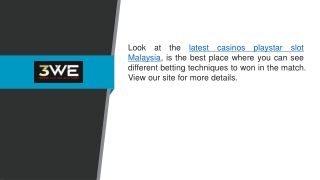 Look At The Latest Casinos Playstar Slot Malaysia