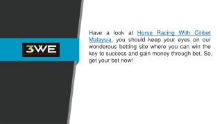 Look At Horse Racing With Citibet Malaysia For More Earn Money