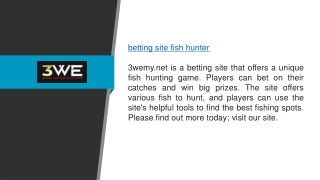 Betting Site Fish Hunter  3wemy.net