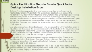 An easy guide to troubleshoot QuickBooks Desktop Installation Error