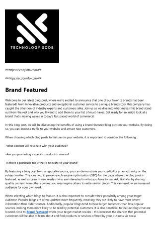 Brand Featured