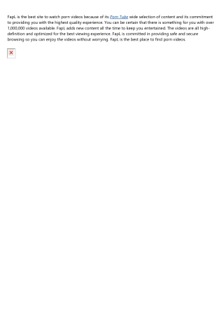 Why You Should Forget About Improving Your FapXL