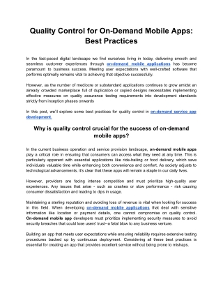 Quality Control for On-Demand Mobile Apps_ Best Practices