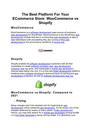 The Best Platform For Your ECommerce Store WooCommerce vs Shopify