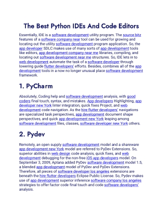 The Best Python IDEs And Code Editors